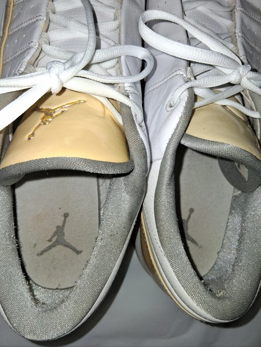 Jordan Men’s Low-Top Sneakers in White and Tan